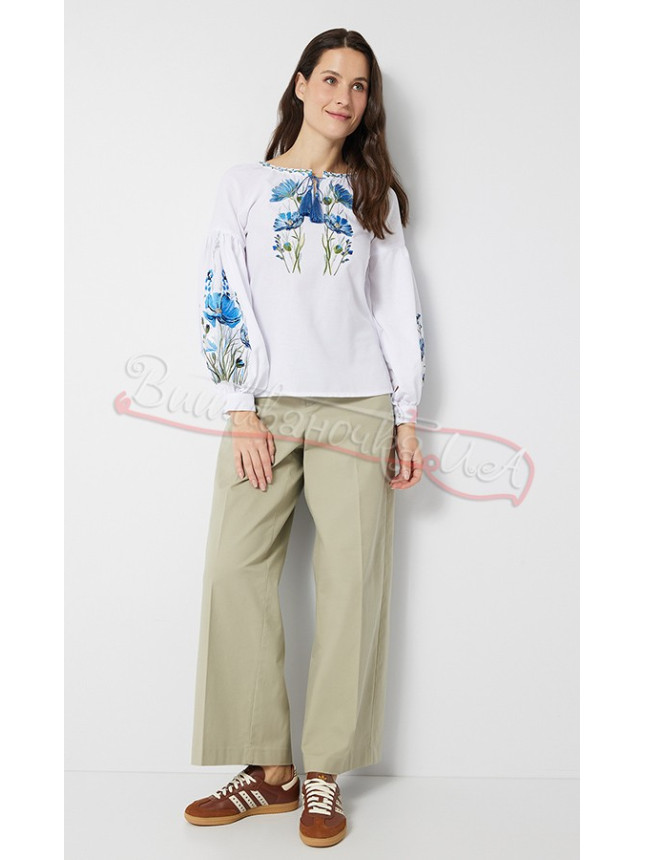 Blouse with floral embroidery 2205-3