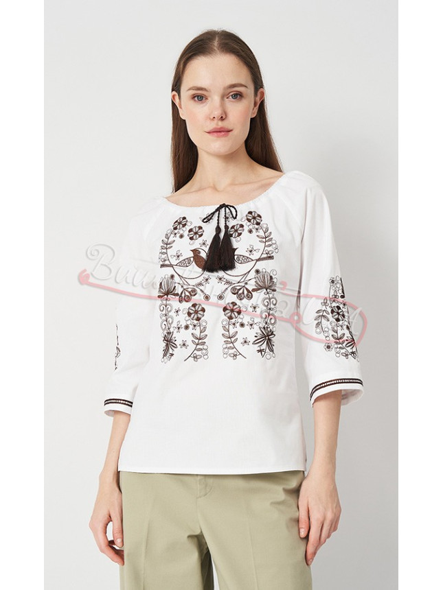 Women's blouse with embroidery 270-8 size 50