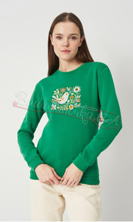Green women's sweatshirt 0021
