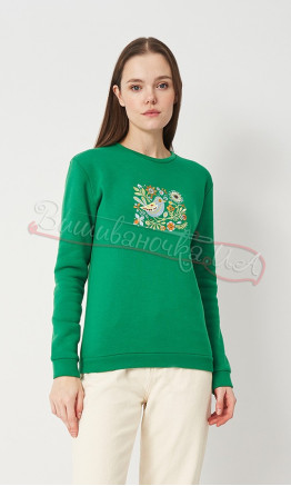 Green women's sweatshirt 0021