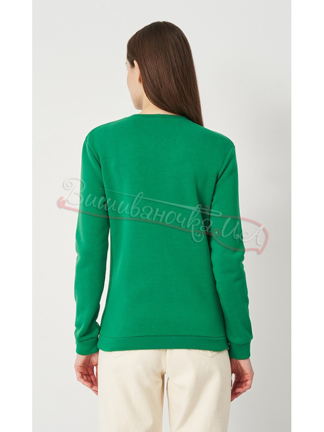 Green women's sweatshirt 0021 size S-M