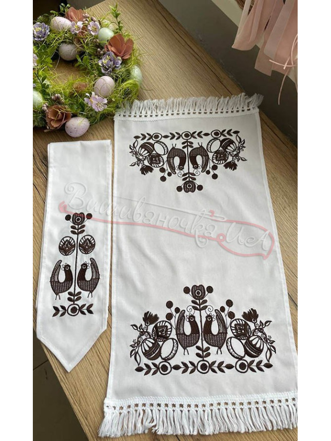 Rushnyk and bow with embroidery 08-5