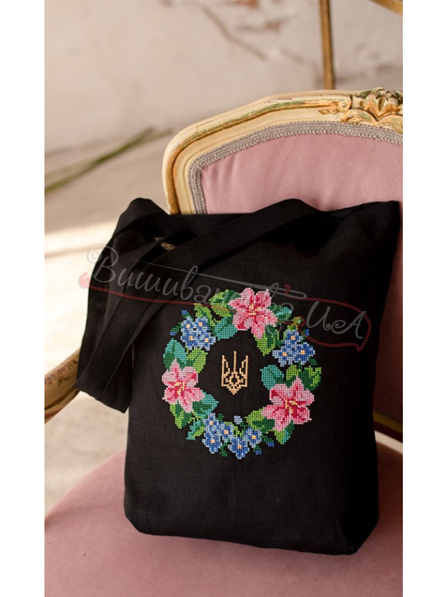 Linen tote bag with embroidery 7110