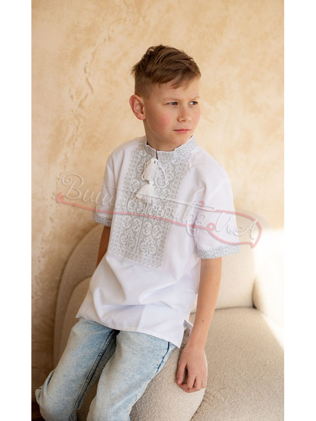 Vyshyvanka for a boy with short sleeves 744-1к size 116