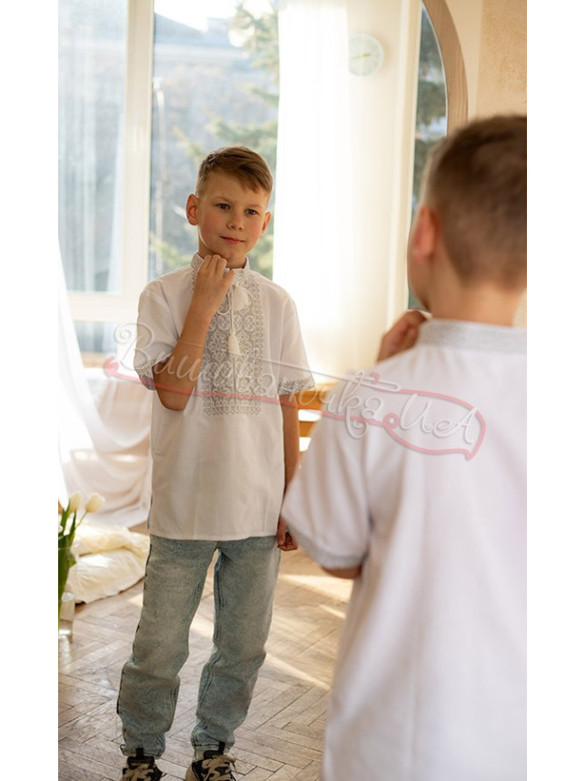 Vyshyvanka for a boy with short sleeves 744-1к size 116