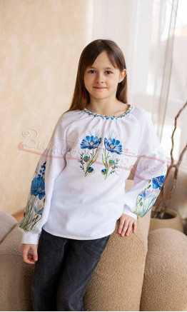 Вышитая блуза с цветами 9205-3