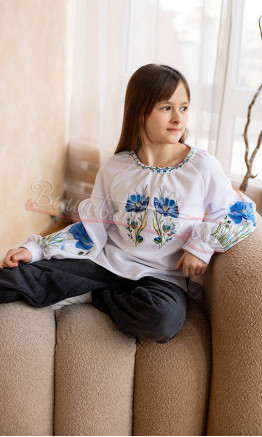 Вышитая блуза с цветами 9205-3