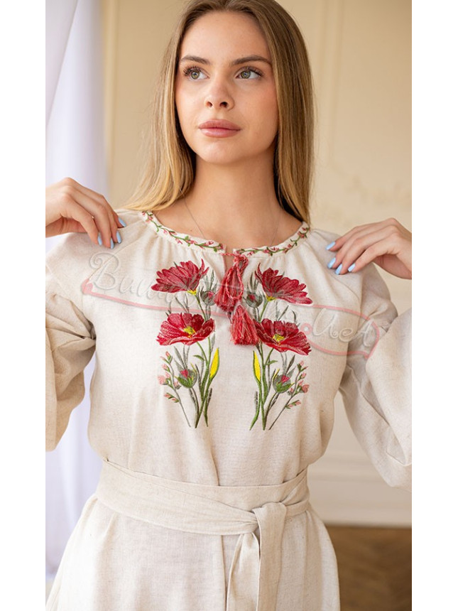 Women's dress-maxi with embroidery 1205 size 44