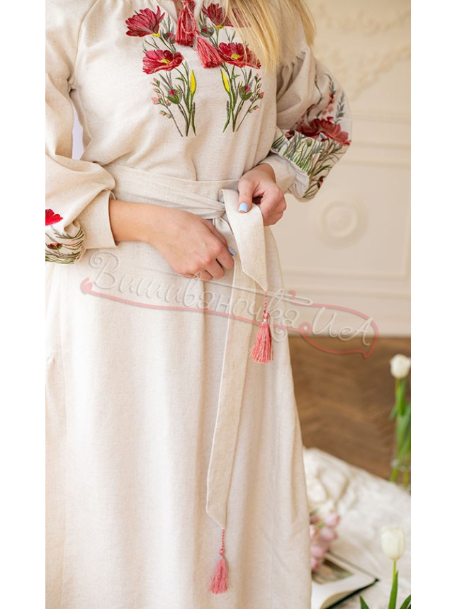 Women's dress-maxi with embroidery 1205 size 44