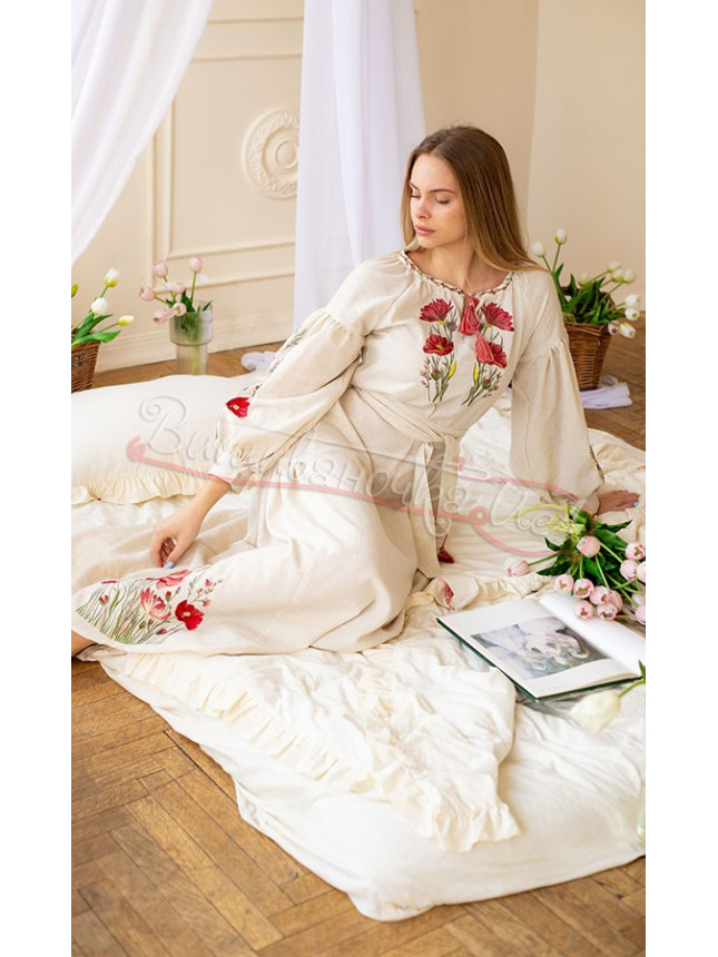 Women's dress-maxi with embroidery 1205 size 44