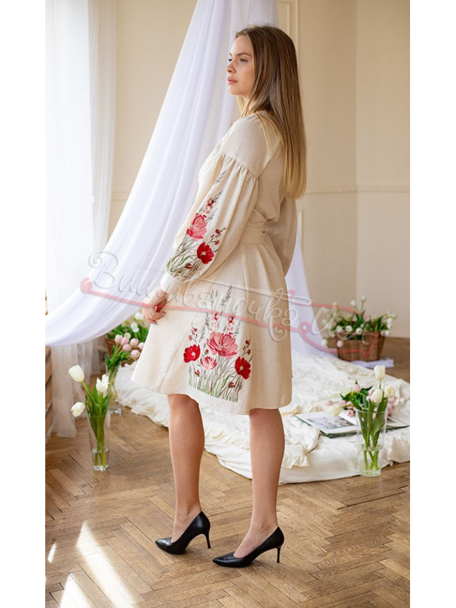 Women's dress in linen blend 1205-К