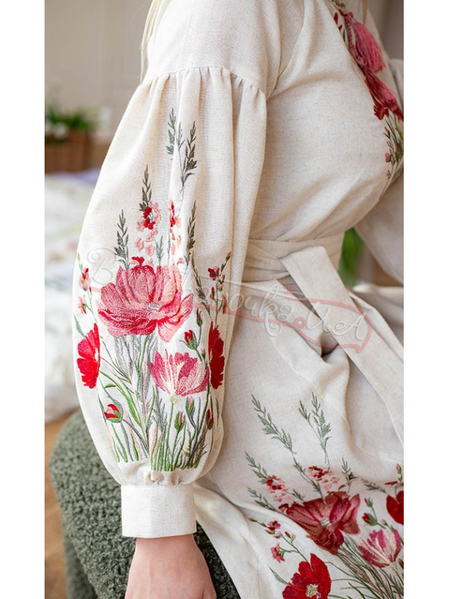 Women's dress in linen blend 1205-К
