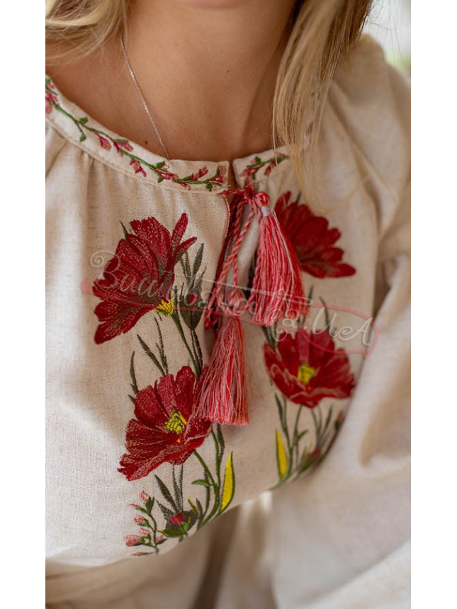 Women's dress in linen blend 1205-К
