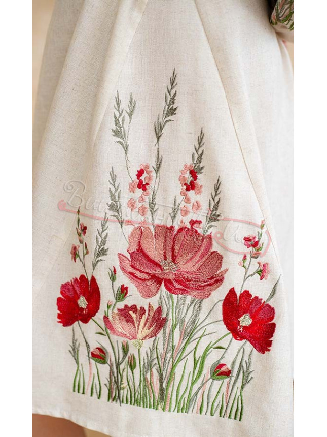 Women's dress in linen blend 1205-К