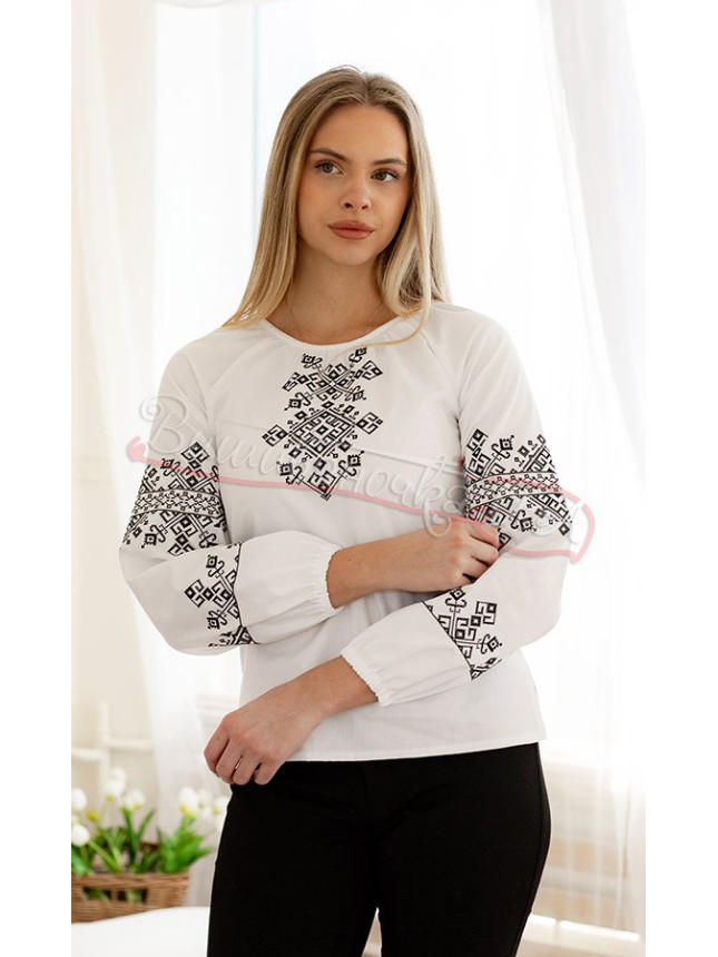 Women's blouse with an ornament 2176-5 size 50