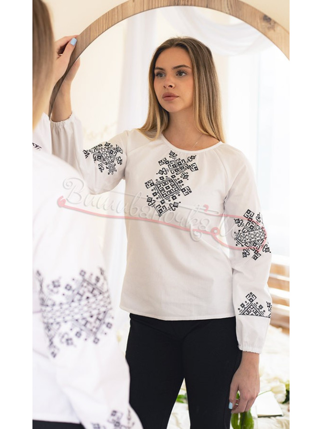 Women's blouse with an ornament 2176-5 size 50