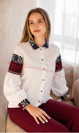 Женская блуза с отложным воротничком 599-4