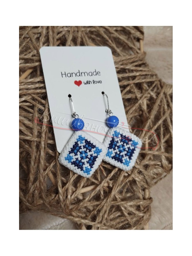 Earrings with embroidery СЛ02