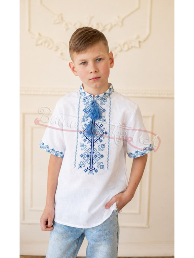 Vyshyvanka for a boy, short sleeves 7176-3к size 152
