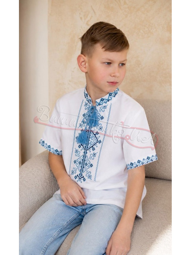 Vyshyvanka for a boy, short sleeves 7176-3к size 152
