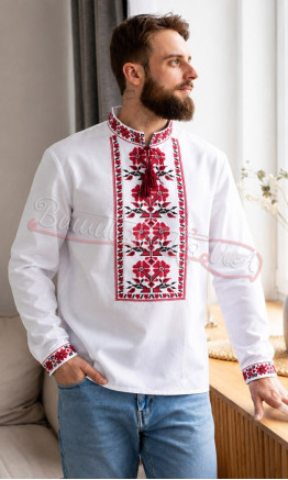 Men's shirt with embroidered ornament 3290