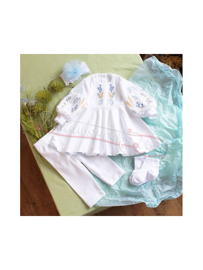 Embroidered set for a christening for a girl КД37 size 68