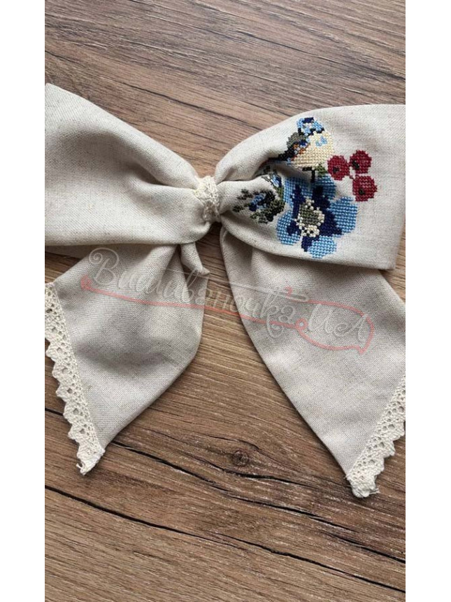 Bow for the Feast of the Saviour БС01 fabric Linen