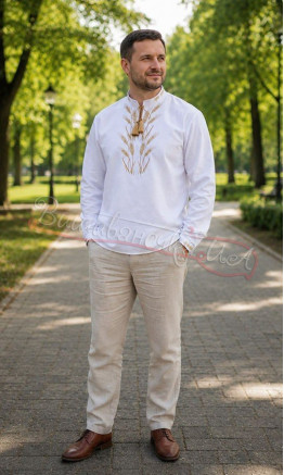 Men's vyshyvanka with wheat ears 312-7