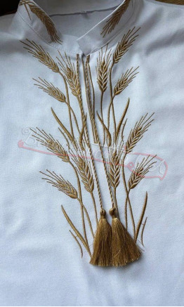 Men's vyshyvanka with wheat ears 312-7