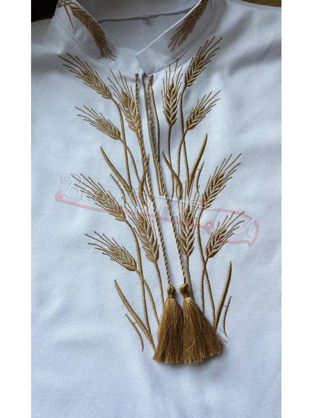 Men's vyshyvanka with wheat ears 312-7 size 50