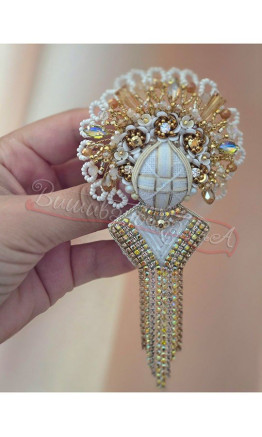Motanka brooch, handmade ББ30