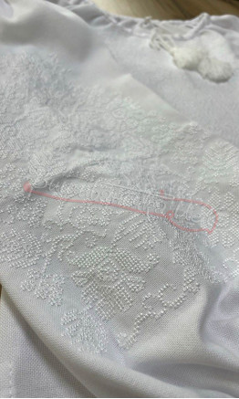 Women's vyshyvanka white on white 517-0Д