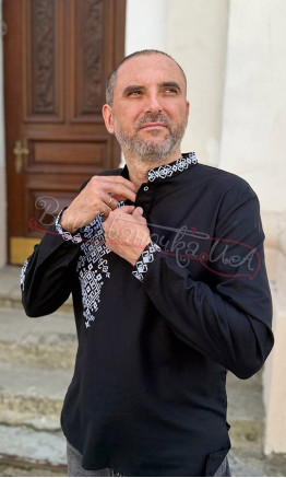 Black vyshyvanka on a clasp 3046-7