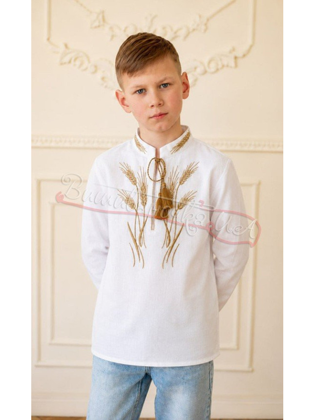 Vyshyvanka for a boy with wheat ears 712-7 size 152