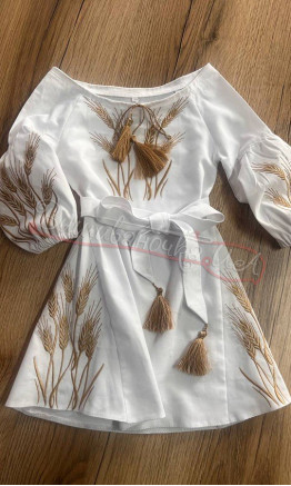 Children's dress with wheat ears 812-8