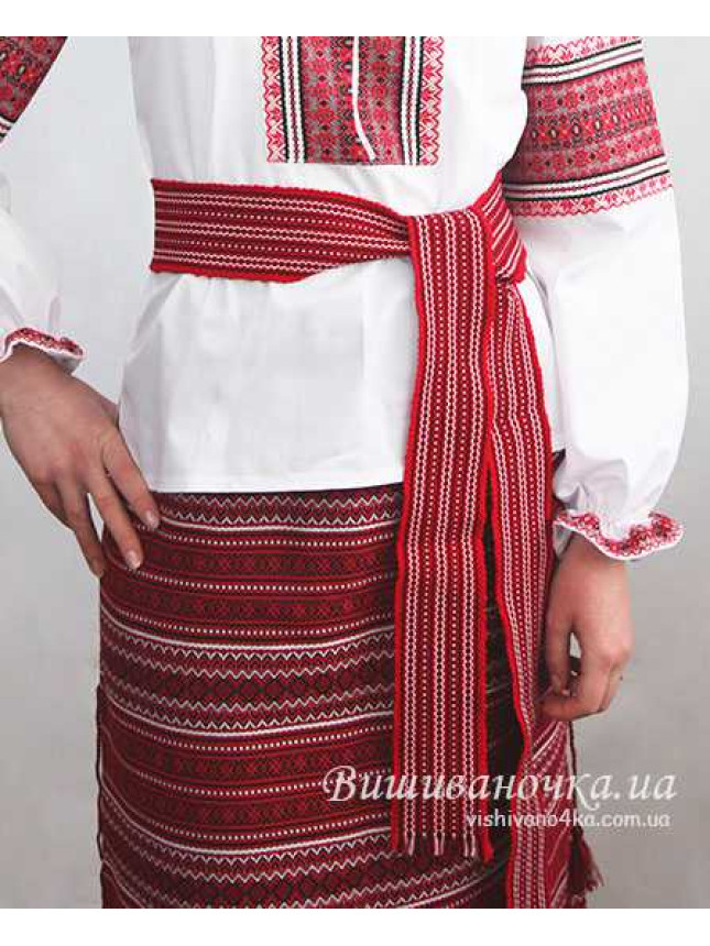 Пояс красный тканый, для взрослых 0001