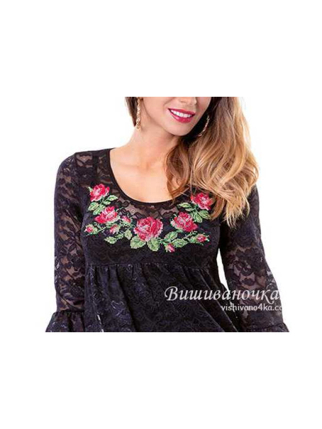 Women's dress with lace fabric СЛ039 size L