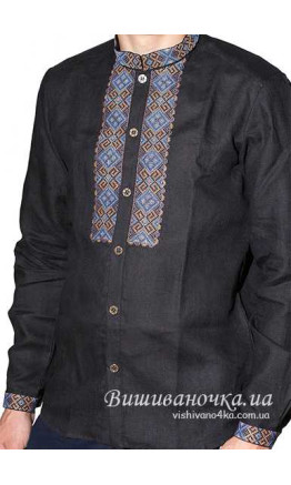 Men's vyshyvanka in linen СМ005Ч