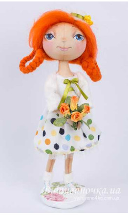 Handmade textile doll 3519 (Ladybird)