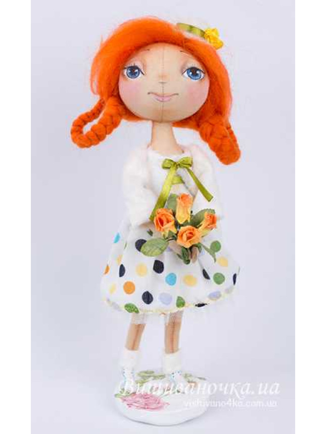 Handmade textile doll 3519 (Ladybird)