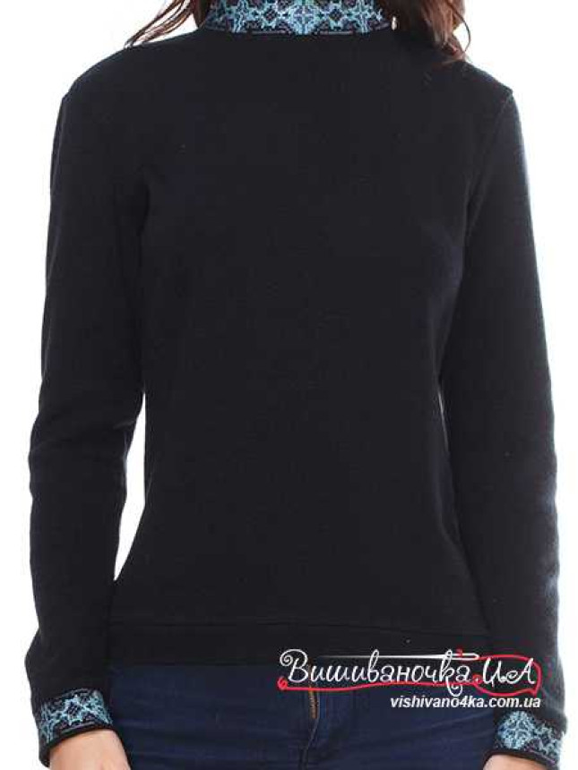 Polo neck with embroidery, jersey 5101 size 42