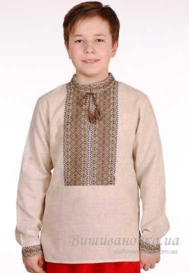 Дитяча вишиванка на хлопчика, напівльон 0126 - фото 1 vishivano4ka.com.ua