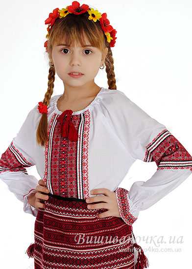 Вышиванка для девочки, хлопок 0143 - фото 1 vishivano4ka.com.ua