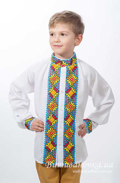 Вишиванка на хлопчика, з гудзиками 0190 - фото 1 vishivano4ka.com.ua