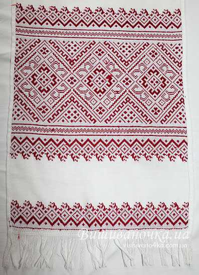 Вышитый низинкой рушник 1,9м 035 - фото 3 vishivano4ka.com.ua