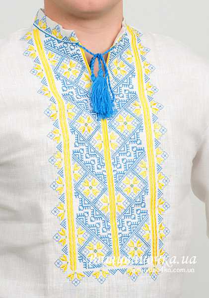 Мужская вышиванка на льне 3817 - фото 2 vishivano4ka.com.ua