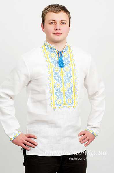 Мужская вышиванка на льне 3817 - фото 1 vishivano4ka.com.ua
