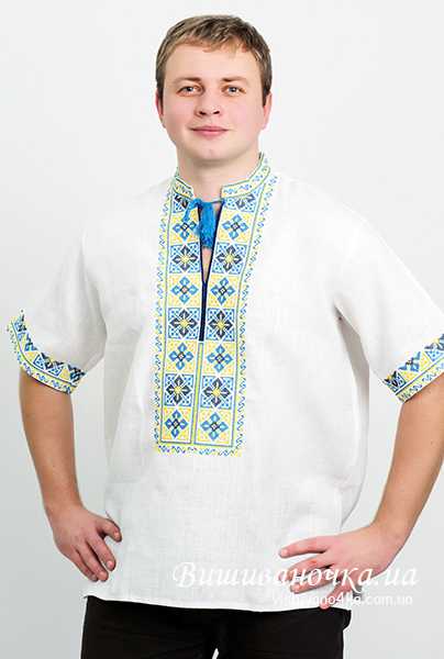Чоловіча вишита сорочка на льоні 3850 - фото 1 vishivano4ka.com.ua