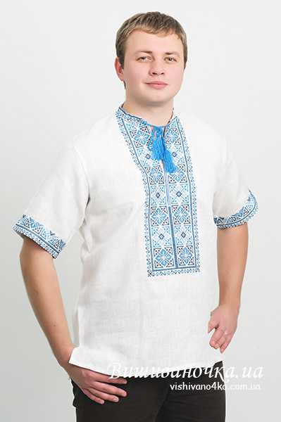 Мужская сорочка вышиванка, лен 3851 - фото 1 vishivano4ka.com.ua