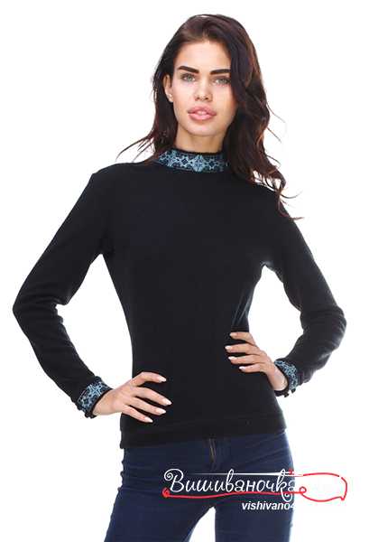 Гольф с вышивкой, трикотаж 5101 - фото 1 vishivano4ka.com.ua